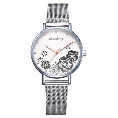 China WJ-8408 Cheap Woman Analog Quartz Stainless Steel Band Watch for sale