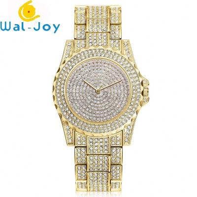 Chine Montres de luxe de bijoux de montre-bracelet de Madame Wristwatch Alloy Women d'or de mode d'actions d'usine de WJ-6433 Yiwu pour la femelle à vendre