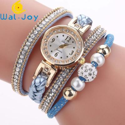 China WJ-6963 China Gewebe-Mädchen-Armbanduhr Fabrik-weibliche Mode-Uhr-billige reizend Punkkleiderarmband-Damen-Uhr weiche zu verkaufen