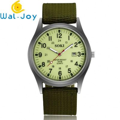 China WJ-4613 Unique Canvas Strap Fashion Calendar High Quality Men Wrist Watches for sale