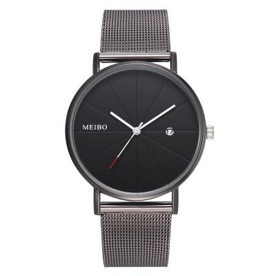 China WJ-8377 Men Hand Stainless Steel Band Mesh Watch for sale