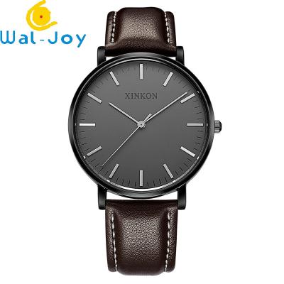 China WJ-3751-3 New design unisex quartz watches high quality leather handwatches waterproof wristwatches for sale