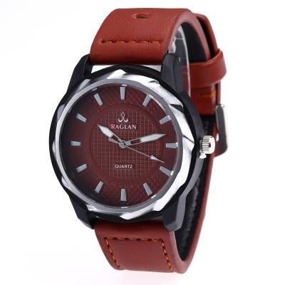 China WJ-7969 Fashion Men Black  Leather Strap Wrist Watch for sale