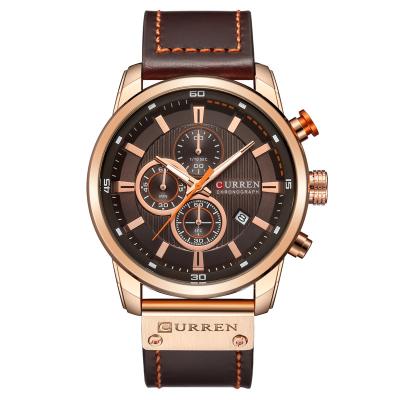 China CURREN-8291 China Direct Factory Leather Watch CURREN Sport Watches for sale