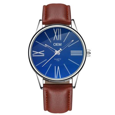 China WJ-8111 High Quality Good Looking Hot Sale Quartz Watch Low MOQ OEM Wristwatch Leather Strap Waterproof Watch For Men for sale