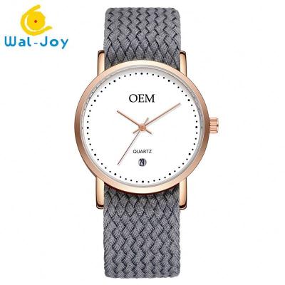 China WJ9007 Own Branding Luxury Watches Women Nylon OEM Watch Low MOQ Casual Waterproof Calendar Wristwatch Logo Custom for sale