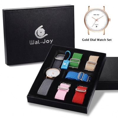 China Wal-Joy Brand Nylon Band Waterproof with Calendar Quartz Luxury Watch Set WJ9007 for sale