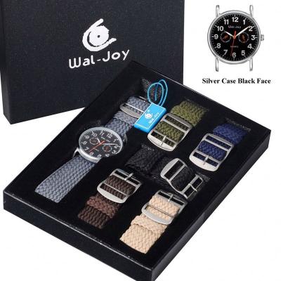 China Wal-Joy Brand Knitted Strap Luxury Box Set Outdoor Quartz Men Watches 2017 for sale