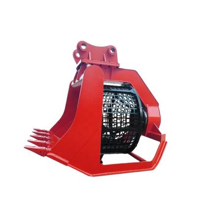 China BONOVO Farms Excavator Rotary Screening Bucket Screen Bucket for sale