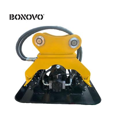 China Cultivates BONOVO mini vibrate plate compactor hydraulic plate compactor for excavator for sale