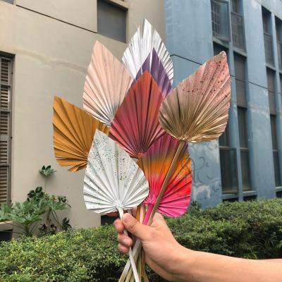 China BOHO Amazon hot seller dry flower wall cake decorating supplies wedding decoration palm pierces dry palm spear for sale