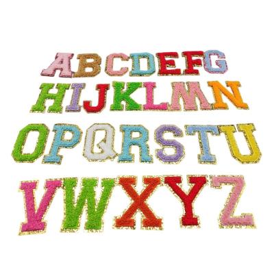 China Viable Letters Patches Ventralex Custom Patch Wholesales Laser-Cut Border Chenille Embroidery Patches for sale