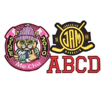 China Viable Custom Letters Logo 3D Ventralex Patch Iron On Backing Clothing Accessories Embroidery Patches For Jacket for sale