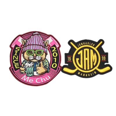 China 2022 Viable High Quality Custom Logo 3D Embroidered Wholesale Laser-Cut Border Embroidery Patches Patch For Apparel for sale