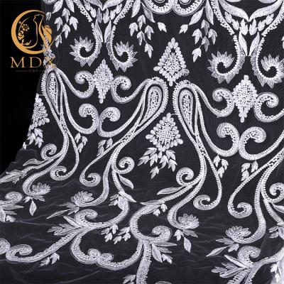 China Viable Wholesale High Quality Manufacturer Textile Industry Embroidery Mesh Lace Fabric for sale