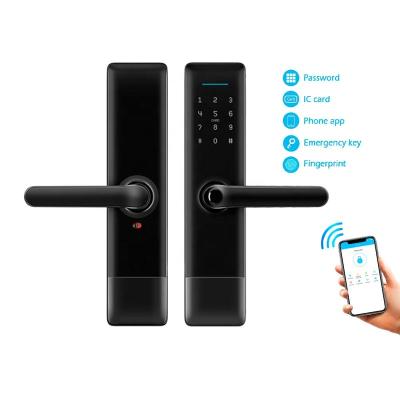 China Bluetooth+WiFi+Fingerprint+Card+Password+Mechanical locks biometric door bell tuya home app special function smart lock for sale