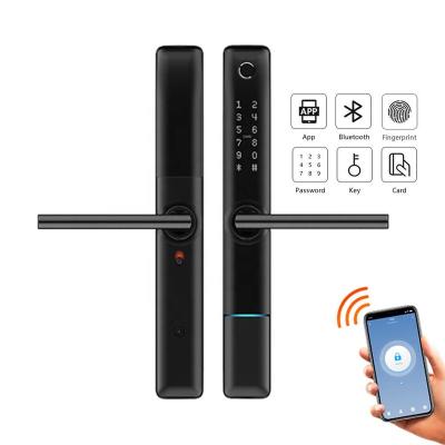 China Tuya APP lock fingerprint aluminum alloy wifi smart door wifi smart door lock for sale