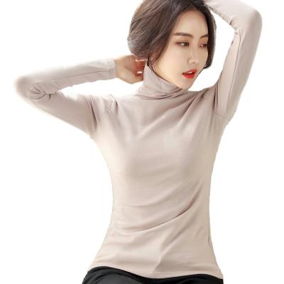 China Korean version of thin knit anti-wrinkle autumn 2021 new half-size long-sleeved T-shirt for sale