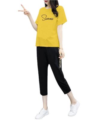 China Wholesale Fashion Anti-pilling Solid Top And Two Piece Set Pants Outfits Women Clothing for sale