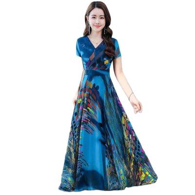 China 2020 Summer Women's Clothing Summer Temperament Long Show Ice Fashion Thin Women's Clothing Korean Version Washable Dress for sale