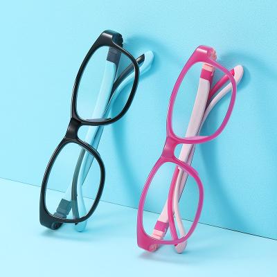 China 2022 fashion kids tr90 frames flexible blue light glass silicone kids for sale