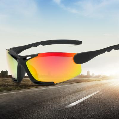 China Sports sunglasses fashion shades polarized glass lenses cycling sport sunglass for biking for sale