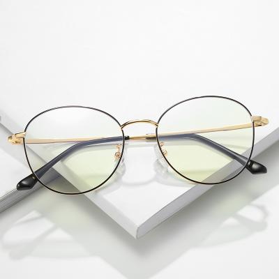 China Wholesale Fashion Supplier Metal Blue Light Round Anti Glass Unisex Eyewear for sale