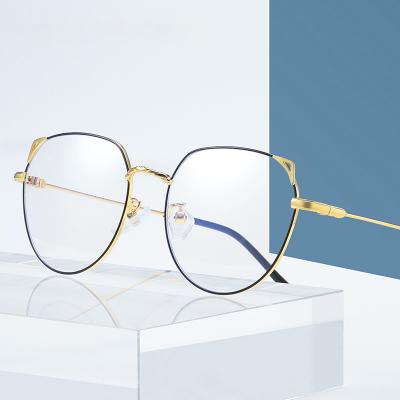 China Fashion Metal Fashion Reading Glass River Clot Blue Light Blocking New Design Eyeglasses Frame China Glass for sale