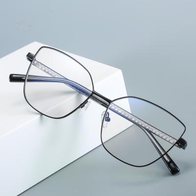 China Trendy Blue Light Metal Frame Anti Eye Glasses For Women Men Made In China for sale