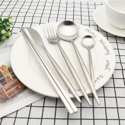 China Hot-selling Eco-friendly Disposable Flatware Set Stainless Steel Cutlery for sale