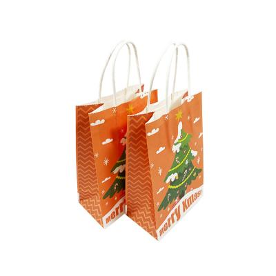 China China Factory Custom Cheap High Quality Fancy Disposable Ready Christmas Paper Gift Bags for sale