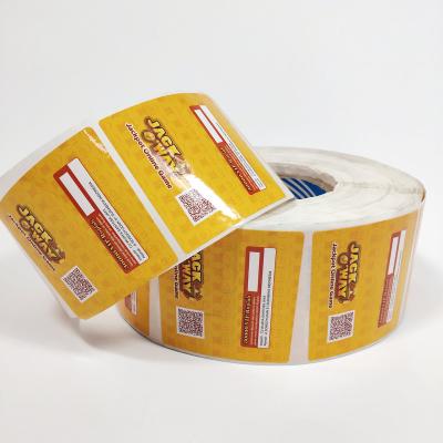 China Waterproof Glossy Lamination PVC Labels Waterproof Custom Stickers For Packaging for sale