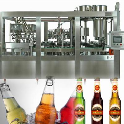 China Automatic Food CE Approval Factory Price 12000bph Beer Source Water Fruit Wine Glass Bottle Washing Monoblock Automatic Filling Capping Machine for sale