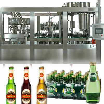 China Food Factory Direct Supply Automatic Glass Bottled Alkaline Sparkling Water Mineral Water Glass Bottle Filling Machine Line for sale