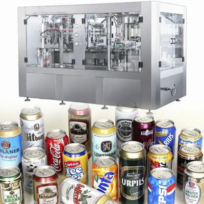 China Food CE Factory Supply 100cpm Direct Automatic Soda Canning Carbonated Drink Filling And Searing Machine Drink for sale