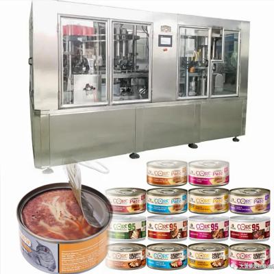 China Dog 200cpm Cat Food Pet Food Meat Tin Canning Machine Plant Canned High Speed ​​Automatic Food CE Factory Direct Supply for sale