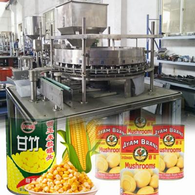 China CE Factory Wholesale Price 200cpm Tin Can Canned Fruit Vegetables High Speed ​​Automatic Food Machinery for Food Canning Factory for sale