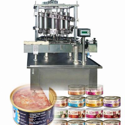 China CE Factory Direct Automatic Food Supply 200cpm Tin Can Bolognese Wet Pet Food Meat Paste Filling Tinplate Machine for sale