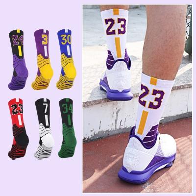 China Wholesale Gym Mens Crew Socks Digital Elite Socks QUICK DRY Custom Fashion 100% Cotton Men Manufacturer Basketball Team Sport Socks for sale