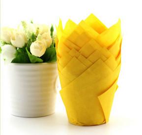 China Bright Yellow baking tulip cup/lotus cup for sale