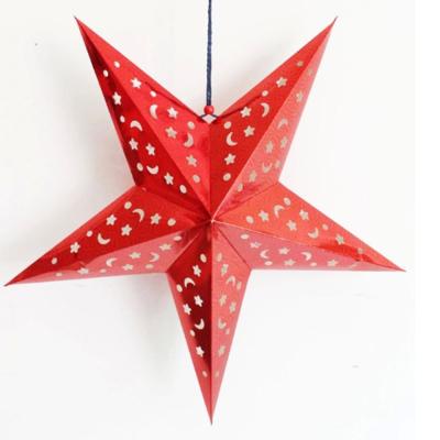 China Hot sale chinese handmade paper Five star paper lanterns for sale