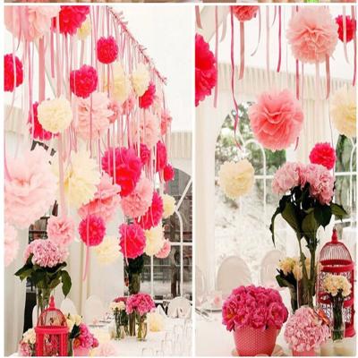 China paper pom pom/Paper Flower for party Decorate for sale