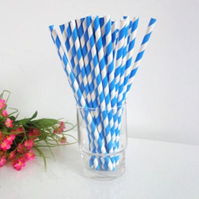 China Bright Blue Drinking paper straws Manufactory for sale