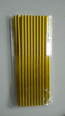 China 2016 Golden color Paper drinking straws wholsesale for sale