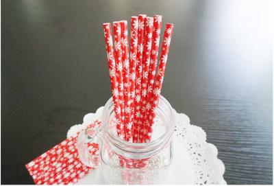 China Christmas Red Drinking paper Straw Supplier,Party Supplier for sale