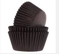 China Chocolate Brown greaseproof cake cup,cupcake liners for bakery for sale