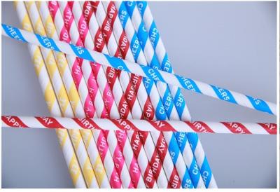 China Hot sale Party Decorate food grade material Colorful  Paper Straws wholesales for sale