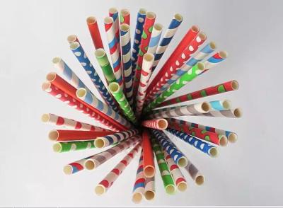 China Colorful Designs Paper Straws for Party Decorate for sale