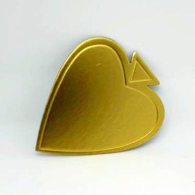 China Sweet heart Golden cake boards with handle for sale