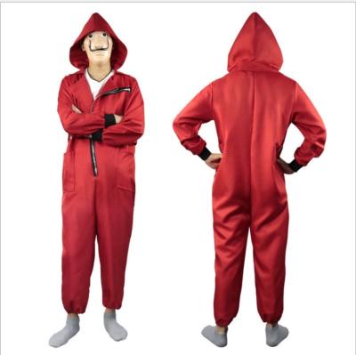 China Polyester Jumpsuit Red Money Heist The House Of The Paper Cosplay Costume For Men Women Kids Salvador Dali Halloween Party Carnival Costume for sale